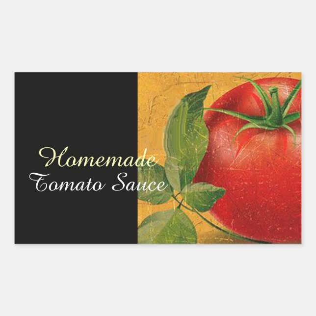 TOMATOES KITCHEN PRESERVES ,CANNINGS ,TOMATO SAUCE RECTANGULAR STICKER (Front)