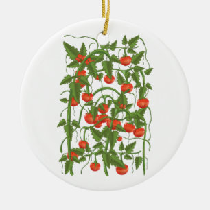 Tomatoes Pattern Ceramic Tree Decoration