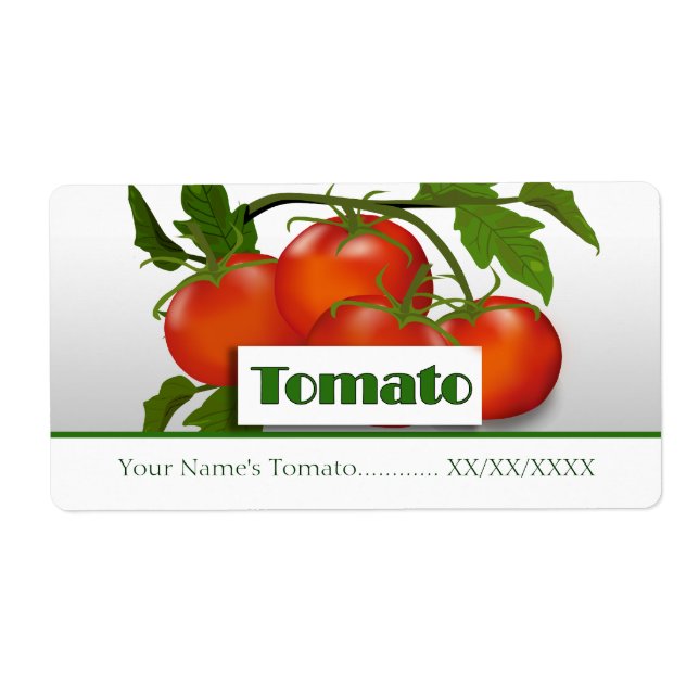 Tomatoes Preserves Canning Label (Front)