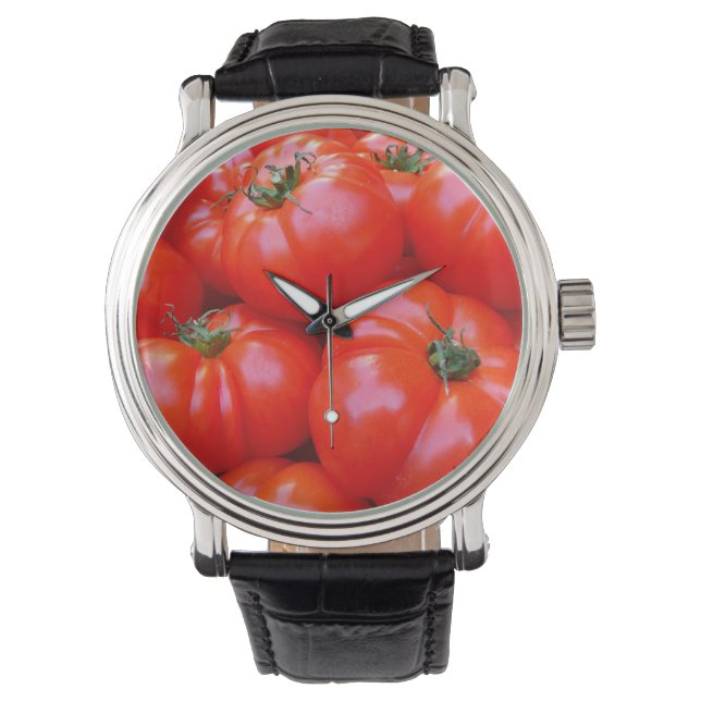 TOMATOES  ROUND CLOCK WATCH (Front)