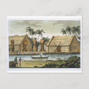 Tomb of Tamahamah at Kaiakakooa, Sandwich Islands, Postcard