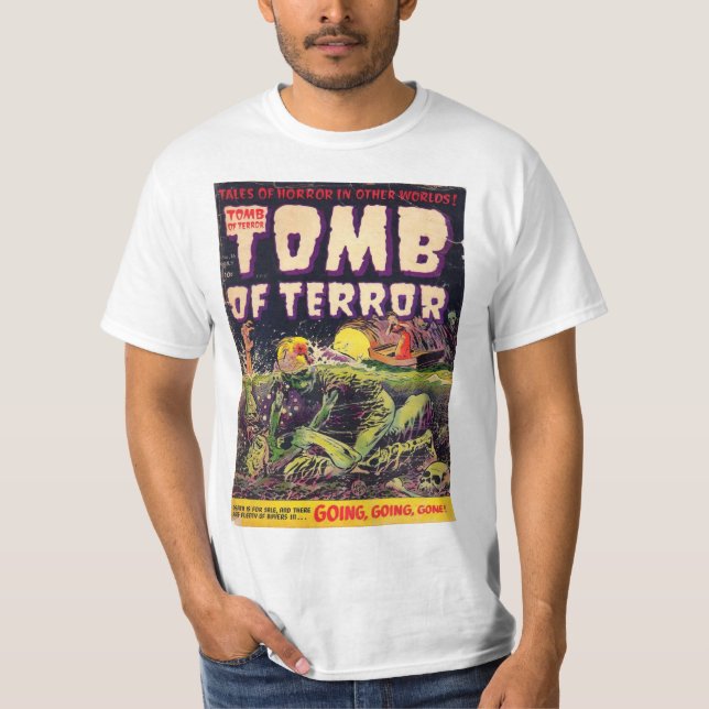 Tomb of Terror Going Going Gone Horror Comic Book T-Shirt (Front)