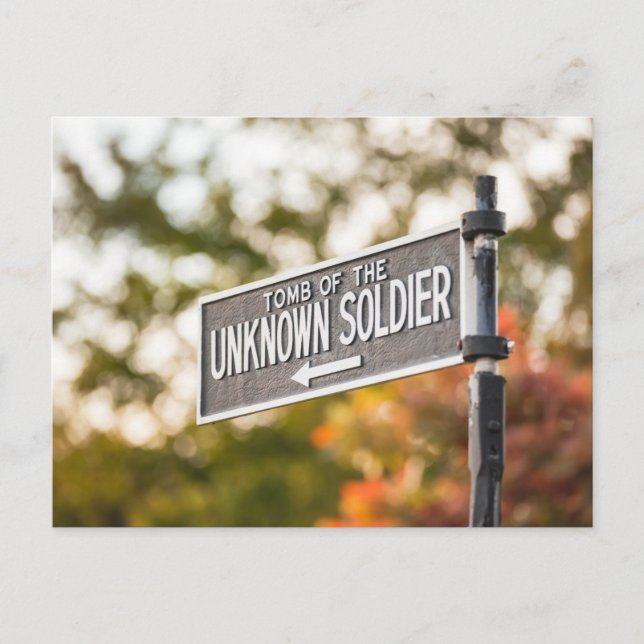 Tomb of the Unknown Soldier Sign Postcard (Front)