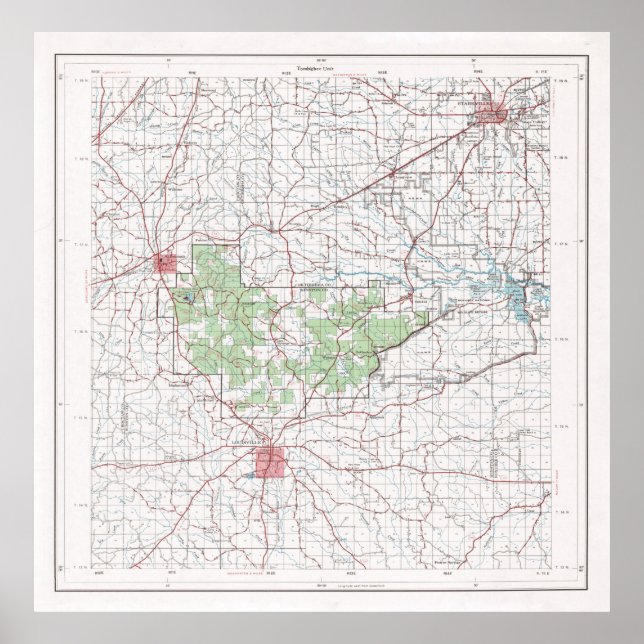 Tombigbee National Forest Map (1972)  Poster (Front)