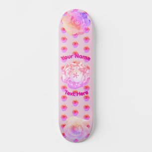 Tomboy Pink Flower Skateboard