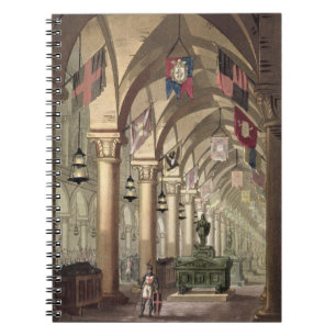 Tombs of the Knights Templar, c.1820-39 (aquatint) Spiral Notebook