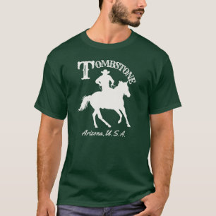 Tombstone Arizona USA Cowboy White T-Shirt