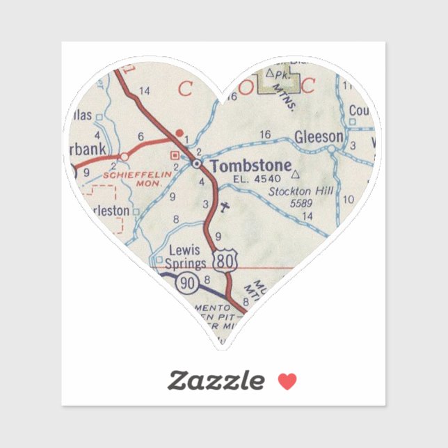 Tombstone Arizona Vintage Map (Sheet)