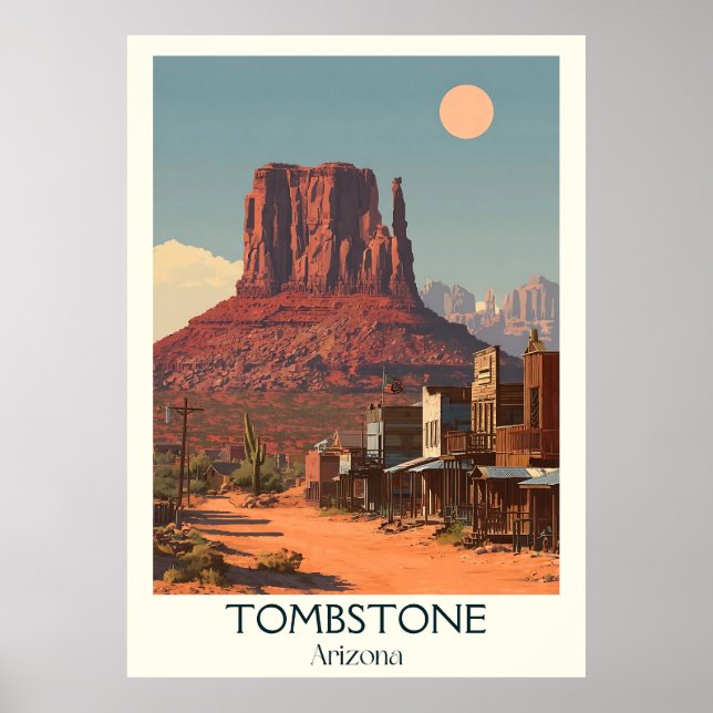 Tombstone Arizona Vintage Travel Poster | Retro (Front)