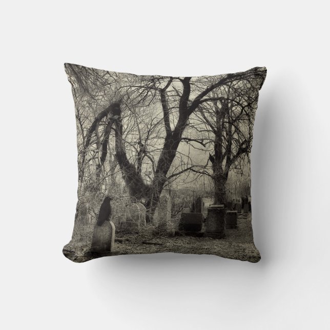 Tombstone Crow Cushion (Front)
