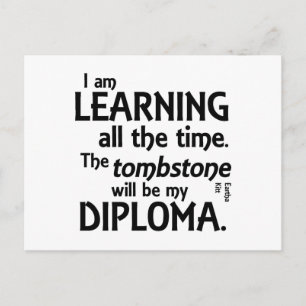 Tombstone Diploma Postcard