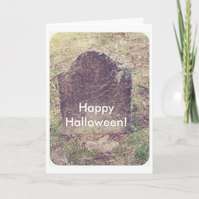 Tombstone for Halloween, Happy Halloween! Card (Front)