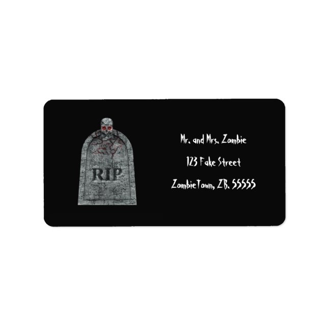 Tombstone - Halloween Labels (Front)