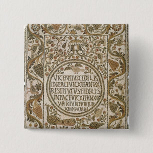 Tombstone with an epitaph 15 cm square badge