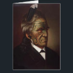 'Tomika Te Mutu' - Gottfried Lindauer Card<br><div class="desc">'Tomika Te Mutu,  chief of the Ngaiterangi tribe,  Bay of Plenty,  New Zealand',  c. 1880 by Gottfried Lindauer (1829-1926). Lindauer was a New Zealand artist of Czech descent. He was famous for his portraits of Maori people,  and many prominent chiefs commissioned his work.</div>