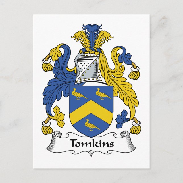 Tomkins Family Crest Postcard (Front)