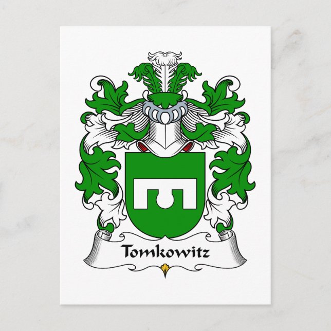 Tomkowitz Family Crest Postcard (Front)