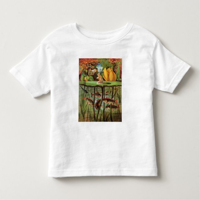 Tommelise very desolate on the water lily leaf, in toddler T-Shirt (Front)