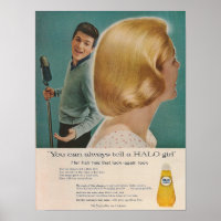 Tommy Sands 1958 Halo Shampoo Ad