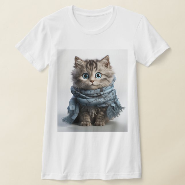 Tommy, the fluffiest Tabby Cat T-Shirt (Laydown)
