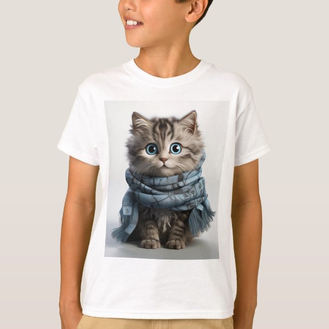 Tommy, the fluffiest Tabby Cat T-Shirt (Front)