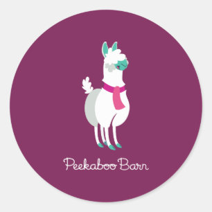 Tommy the Llama Classic Round Sticker