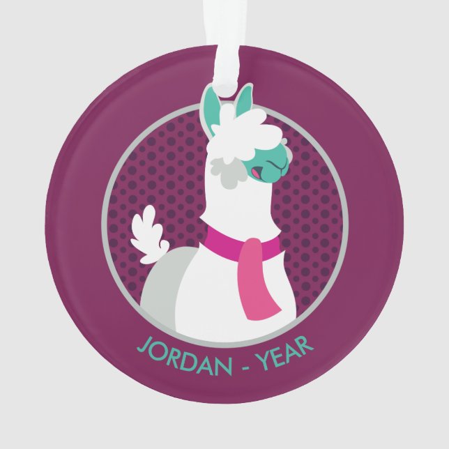 Tommy the Llama Ornament (Back)