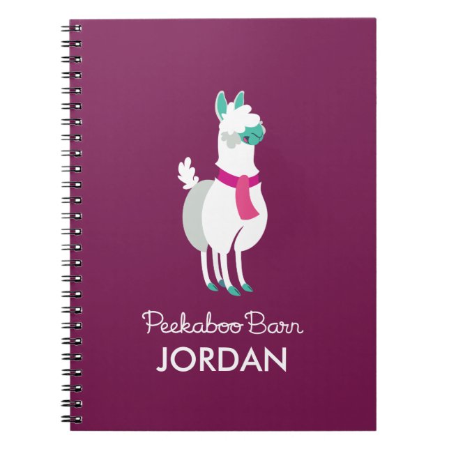 Tommy the Llama Spiral Notebook (Front)