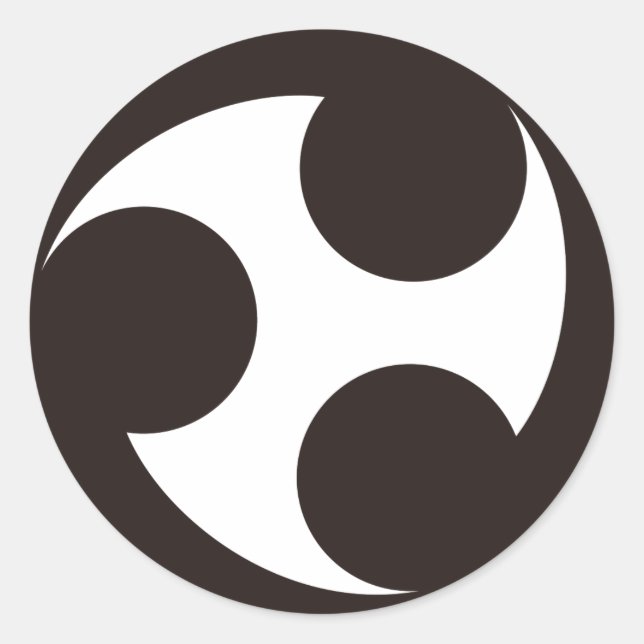 TOMOE(巴) CLASSIC ROUND STICKER (Front)