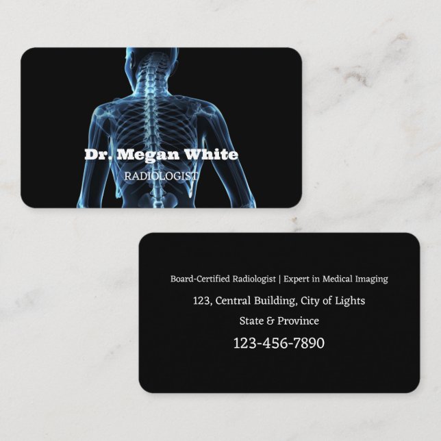 Tomography Radiology Radiologist Business Card (Front/Back)