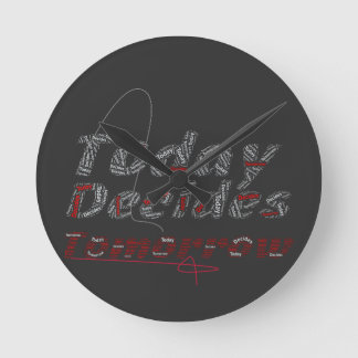 Tomorrow Begins Today Typography Round Clock
