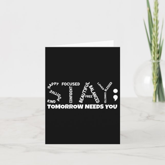 Tomorrow Needs You Mental Health  Card (Front)