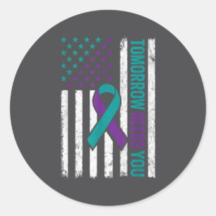 Tomorrow Needs You Suicide Prevention Awareness Me Classic Round Sticker