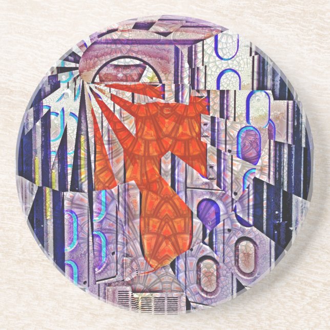 Tomorrow's Way Today Retro Future Art Coaster (Front)