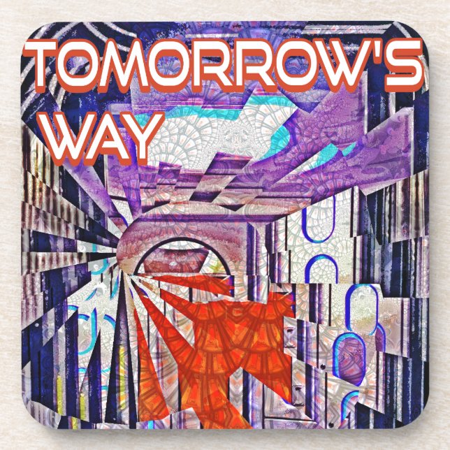 Tomorrow's Way Today Retro Future Art Coaster (Front)