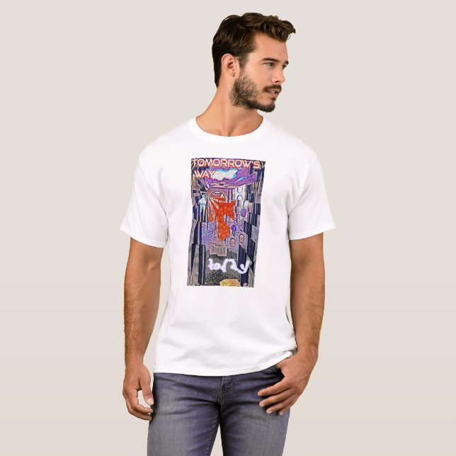Tomorrow's Way Today Retro Future Art T-Shirt (Front Full)