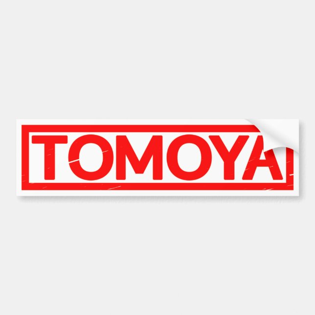 Tomoya Stamp Bumper Sticker (Front)