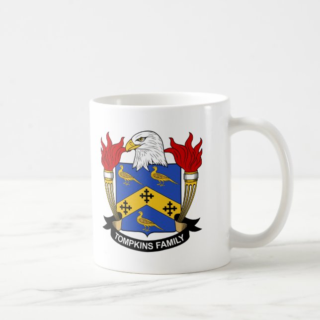 Tompkins Family Crest Coffee Mug (Right)