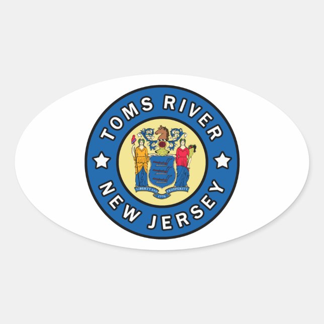 Toms River New Jersey Oval Sticker (Front)