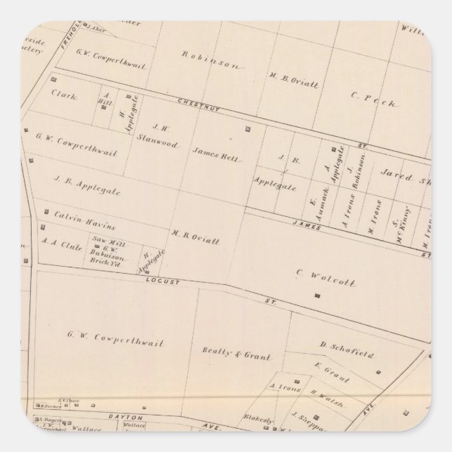 Toms River New Jersey Square Sticker (Front)