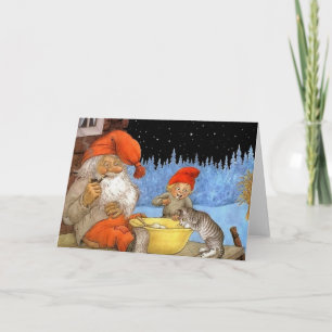 Tomtes Scandinavian Elf Christmas Card