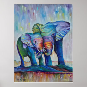 "Ton of Love" Elephant Poster by Timothy Orikri
