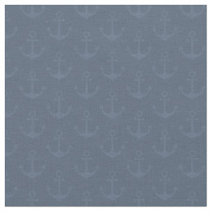 Tonal Anchors on Dark Gray Blue Fabric