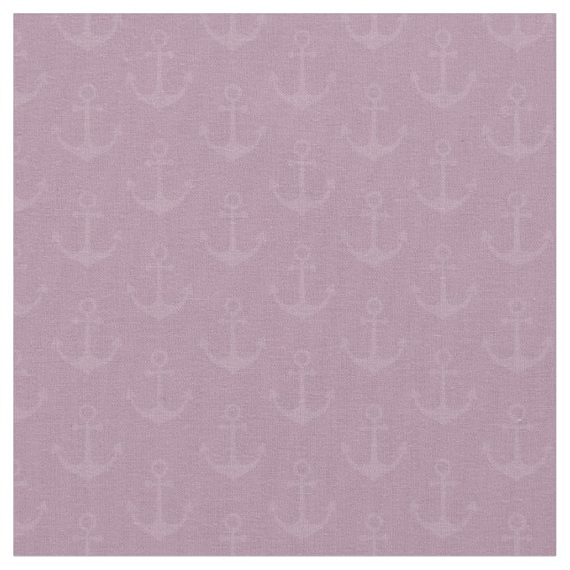Tonal Anchors on Light Gray Magenta Fabric (Close Up)