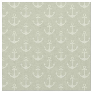 Tonal Anchors on Pastel Gray Green Fabric