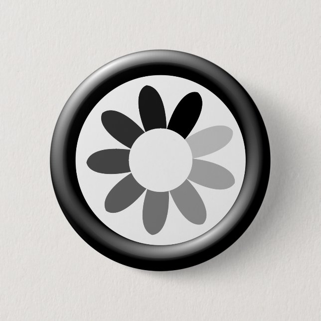 Tonal flower Design 6 Cm Round Badge (Front)