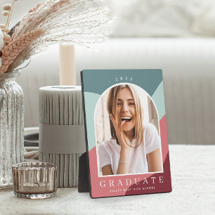 Tonal Stripes Graduation Keepsake Photo Plaque