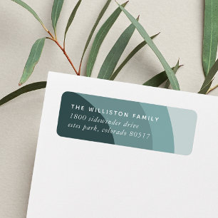 Tonal Stripes Modern Return Address Label