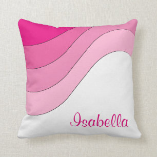 Tonal Wave Pink Custom Personalised Cushion