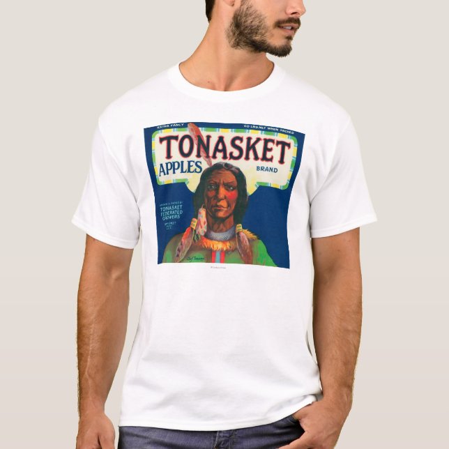 Tonasket Apple Label - Tonasket, WA T-Shirt (Front)